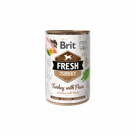 Brit fresh turkey with peas 400 grs