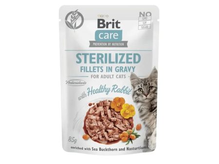 Brit care cat fillets in gravy with healthy rabbit 85 grs