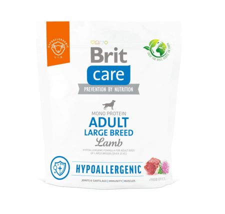 Brit care dog hypoallergenic cordero adult large breed1k