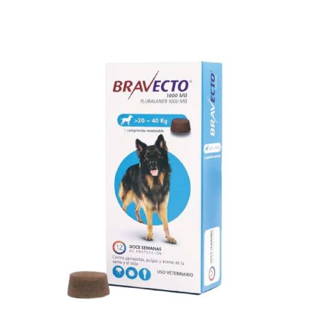 Bravecto perro 3m - 1.000 mg - (20 kg - 40 kg)