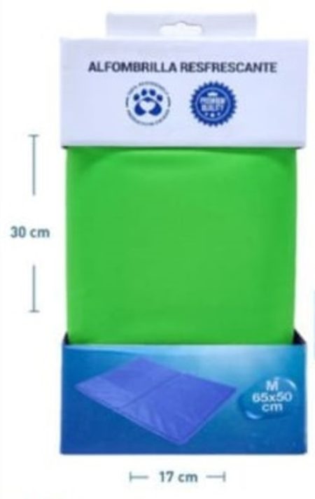 Manta refrescante verde liso 50x65 buen amigo